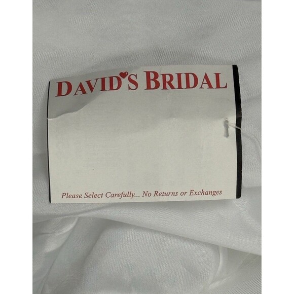 David’s Bridal White Crinoline Petticoat 6 NWT Wedding Dress Slip 2-Tier Prom - Picture 7 of 8